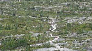 Crowded trail leading to Trolltunga, Norway